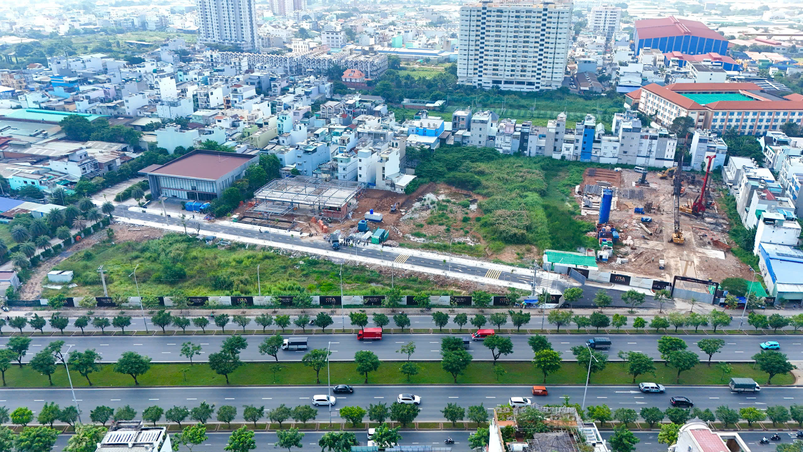 Tiến độ 29/03/2026 — Toàn cảnh khu đất dự án nhìn từ máy bay