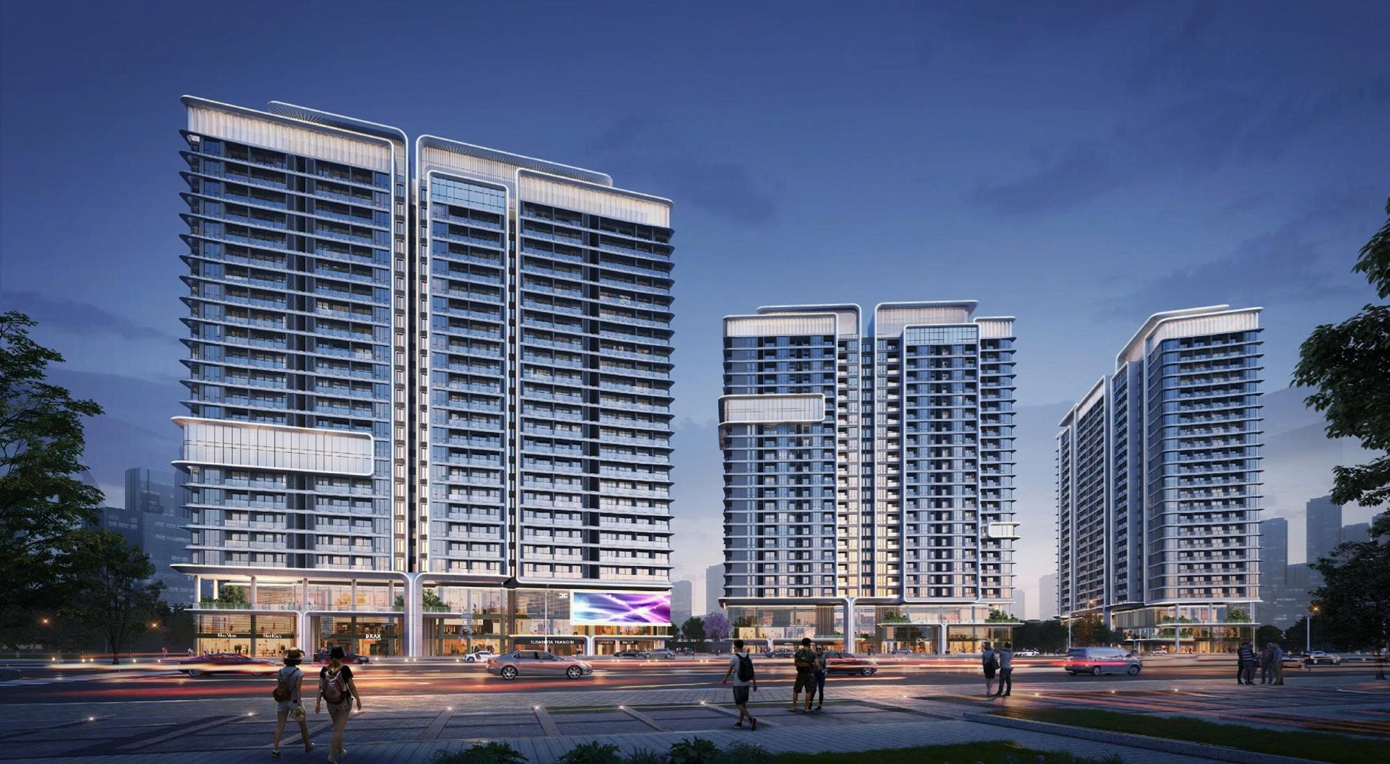 ANSANA BY KITA — 4 tòa tháp về đêm mặt tiền Võ Văn Kiệt