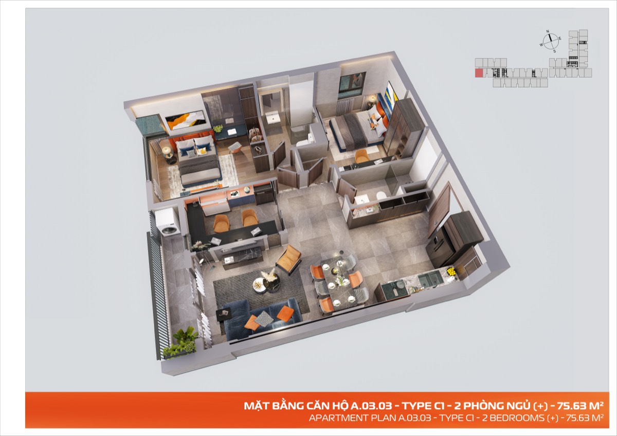 Căn A03 · View 2